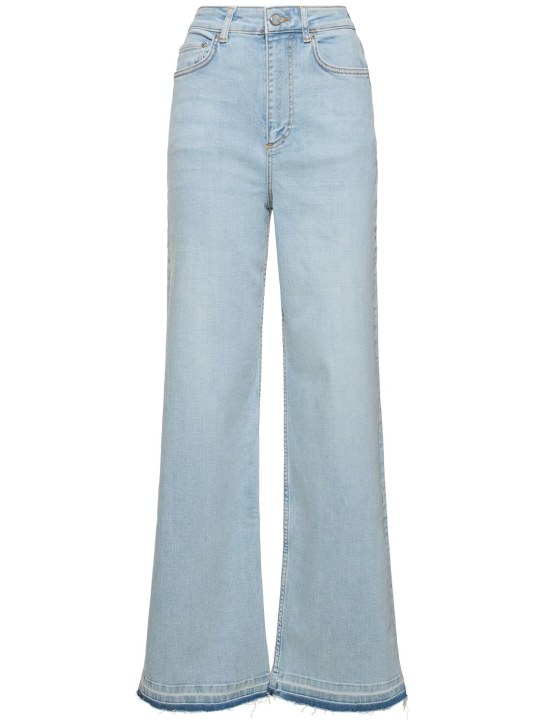 GANNI: Jean en denim teinté Andi - Bleu - women_0 | Luisa Via Roma