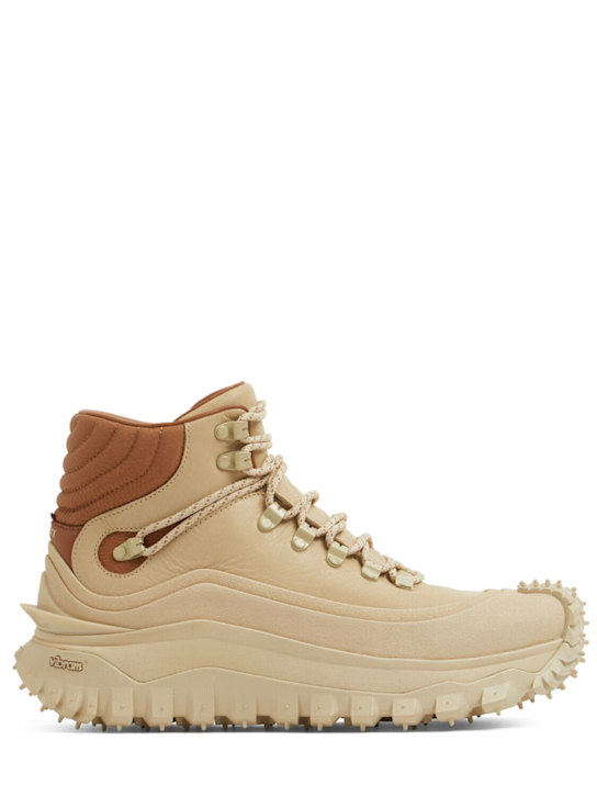 Moncler: Trailgrip GTX leather lace-up boots - men_0 | Luisa Via Roma