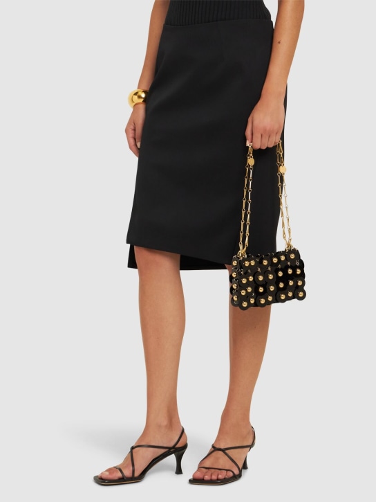 Rabanne: Sac à main Semi Sfera studs shoulder bag - Black/Gold - women_1 | Luisa Via Roma