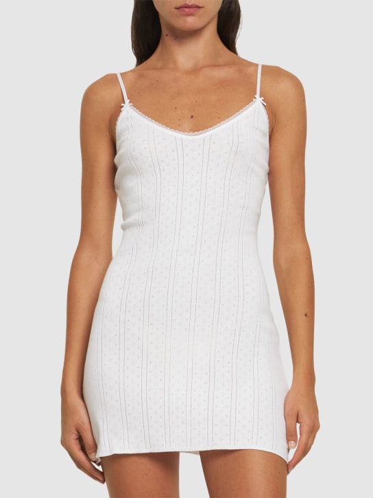 Cou Cou: The Cami organic cotton slip dress - White - women_1 | Luisa Via Roma