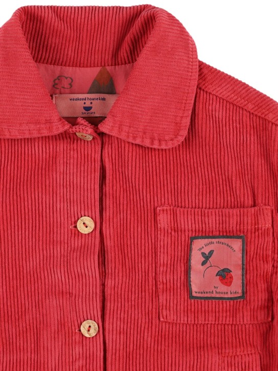 Weekend House Kids: Organic cotton corduroy jacket - Red - kids-girls_1 | Luisa Via Roma