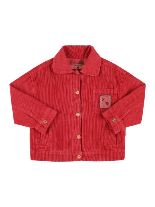 Weekend House Kids: Organic cotton corduroy jacket - Red - kids-girls_0 | Luisa Via Roma