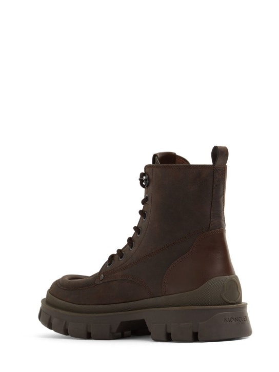 Moncler: 7.8cm Hevea leather ankle boots - men_3 | Luisa Via Roma