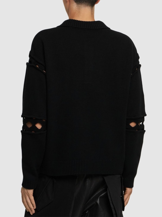 Andersson Bell: Cutout polo sweater - men_2 | Luisa Via Roma
