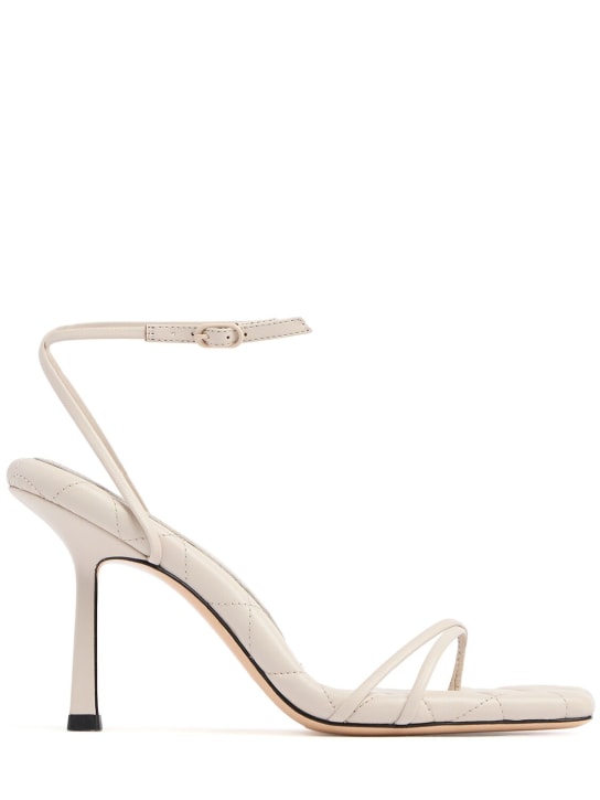 Studio Amelia: 90mm Outlaw leather sandals - Stone - women_0 | Luisa Via Roma