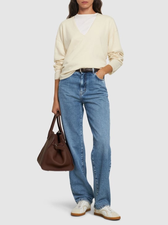 Weekend Max Mara: Loris high rise denim straight jeans - women_1 | Luisa Via Roma