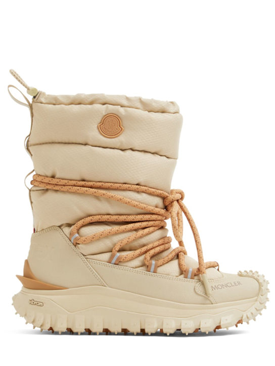 Moncler: Trailgrip GTX leather lace-up boots - men_0 | Luisa Via Roma