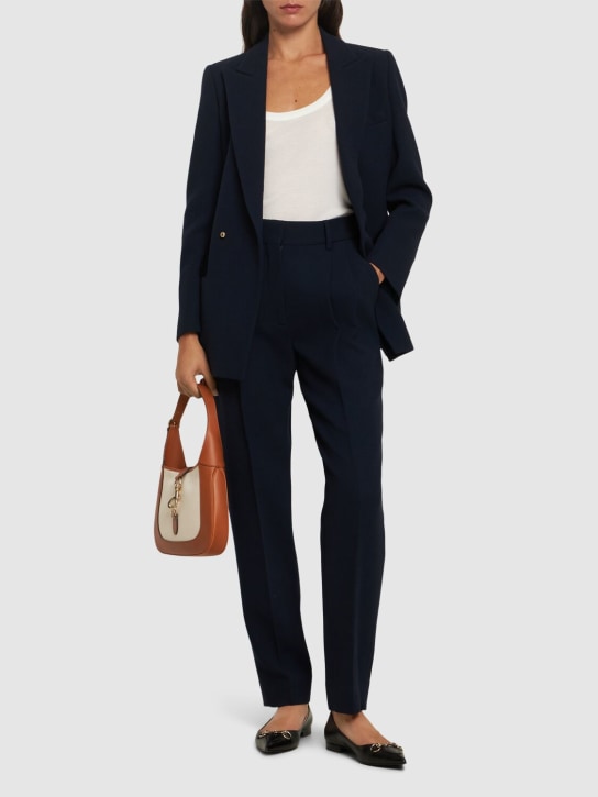 Blazé Milano: Resolute Banker wool pants - Blue - women_1 | Luisa Via Roma