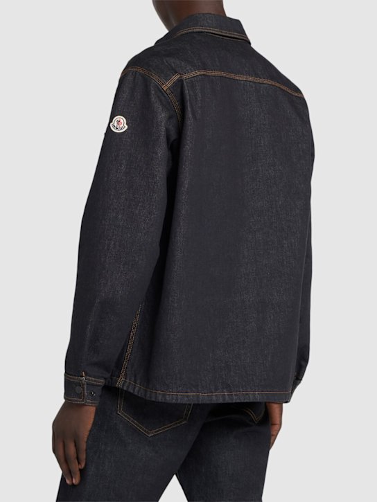 Moncler: Cotton denim shirt - men_2 | Luisa Via Roma