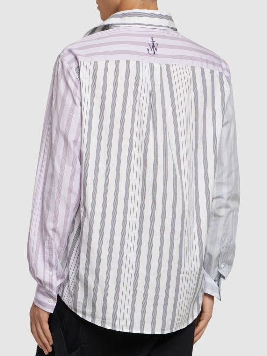 JW Anderson: Striped cotton poplin shirt - Multicolor - men_2 | Luisa Via Roma