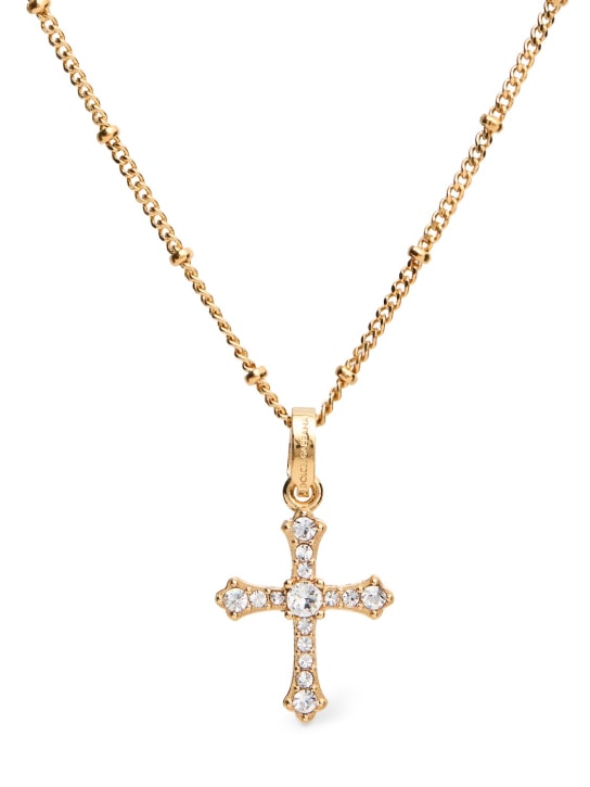 Dolce&Gabbana: Cross necklace - men_0 | Luisa Via Roma