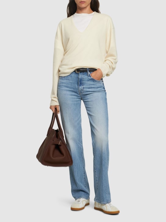 Mother: The kick It denim straight jeans - Light Blue - women_1 | Luisa Via Roma