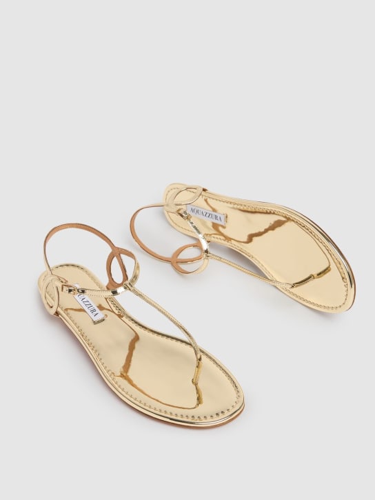 Aquazzura: 10mm Almost Bare metallic sandals - women_1 | Luisa Via Roma