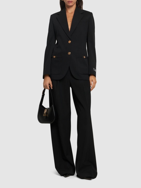 Versace: Informal stretch wool jacket - women_1 | Luisa Via Roma