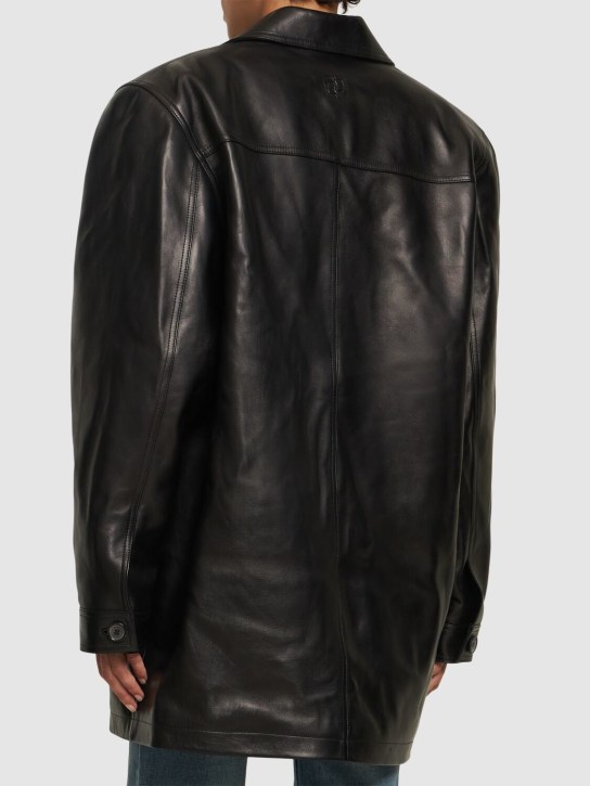 Magda Butrym: Leather jacket - Black - women_2 | Luisa Via Roma