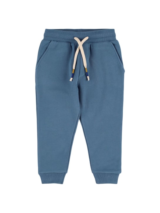 Louise Misha: Organic cotton sweatpants - Blue - kids-boys_0 | Luisa Via Roma