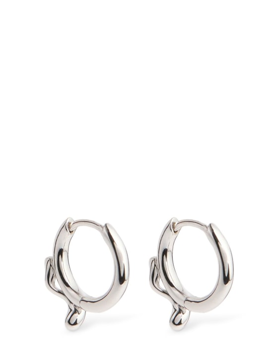 Maria Black: Ramen Sho huggie earrings - Silver - women_0 | Luisa Via Roma