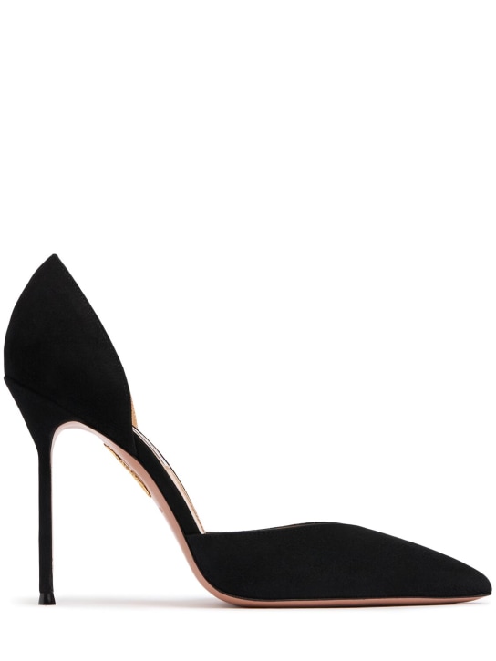 Aquazzura: 105mm Uptown suede pumps - women_0 | Luisa Via Roma