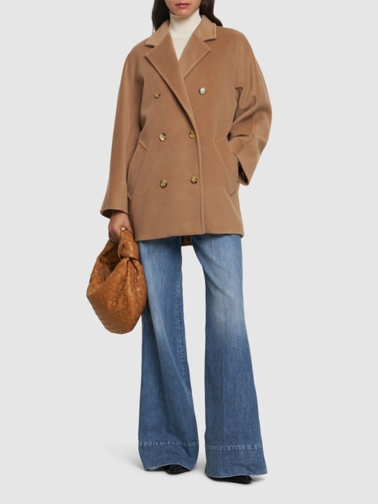 Max Mara: Rebus wool & cashmere short coat - women_1 | Luisa Via Roma