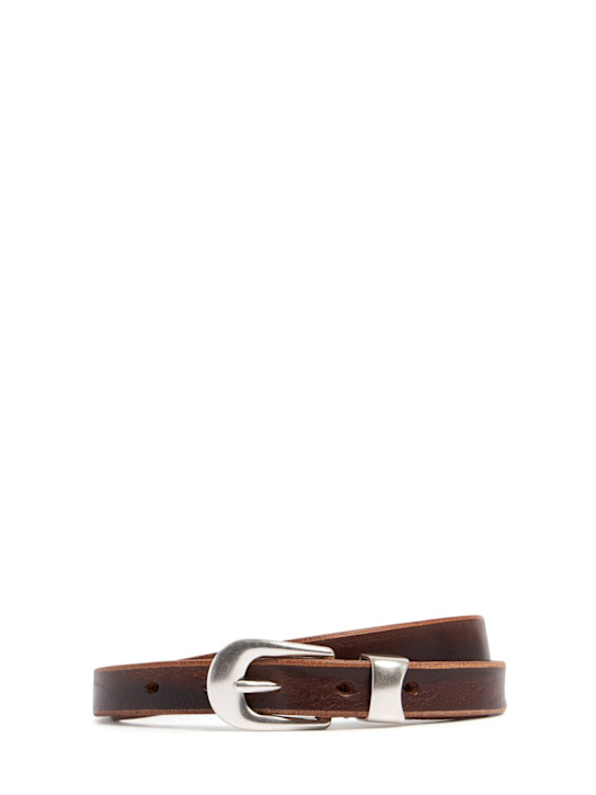 Our Legacy: Leather belt - Brown - men_0 | Luisa Via Roma