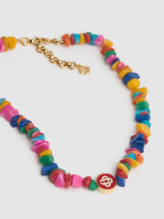 Casablanca: Collier Nigerian Pebble Stone Monogram - Multicolore - women_1 | Luisa Via Roma