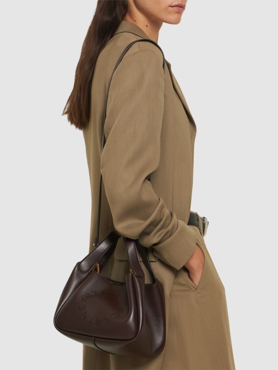 Stella McCartney: Alter Mat faux leather shoulder bag - Dark Brown - women_1 | Luisa Via Roma