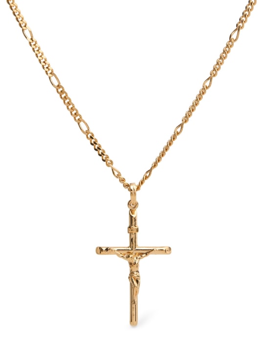 Dolce&Gabbana: Crucifix charm long necklace - men_0 | Luisa Via Roma