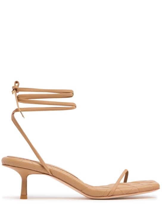 Studio Amelia: 50mm Bandit leather sandals - women_0 | Luisa Via Roma