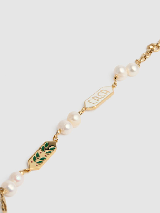 Casablanca: Laurel imitation pearl chain bracelet - women_1 | Luisa Via Roma