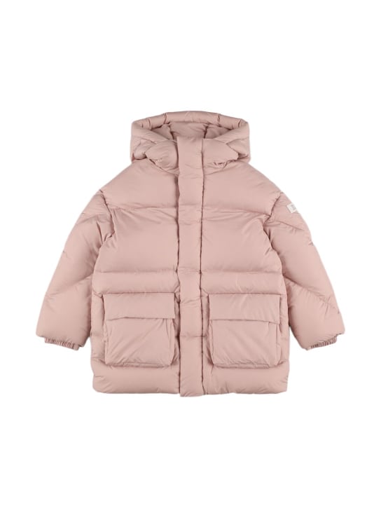 Il Gufo: Hooded nylon down jacket - Pink - kids-girls_0 | Luisa Via Roma