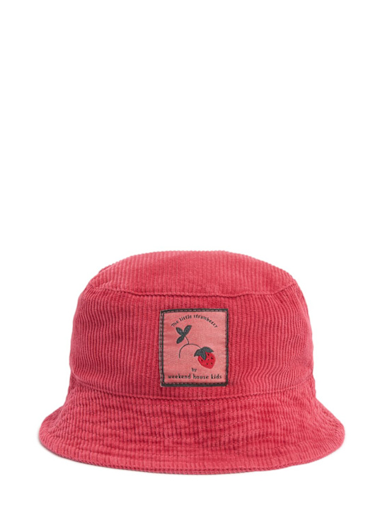 Weekend House Kids: Organic cotton corduroy bucket hat - Red - kids-boys_0 | Luisa Via Roma
