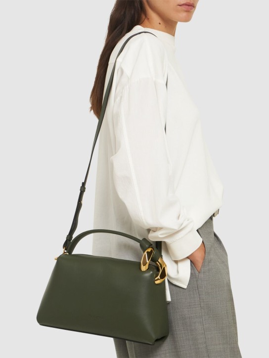 JW Anderson: Corner leather shoulder bag - Khaki - women_1 | Luisa Via Roma