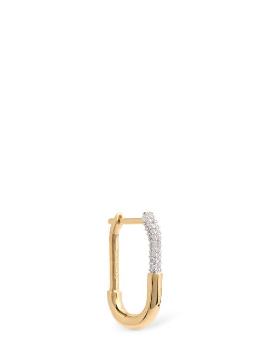 Otiumberg: Pave Staple Hoop mono earring - women_0 | Luisa Via Roma