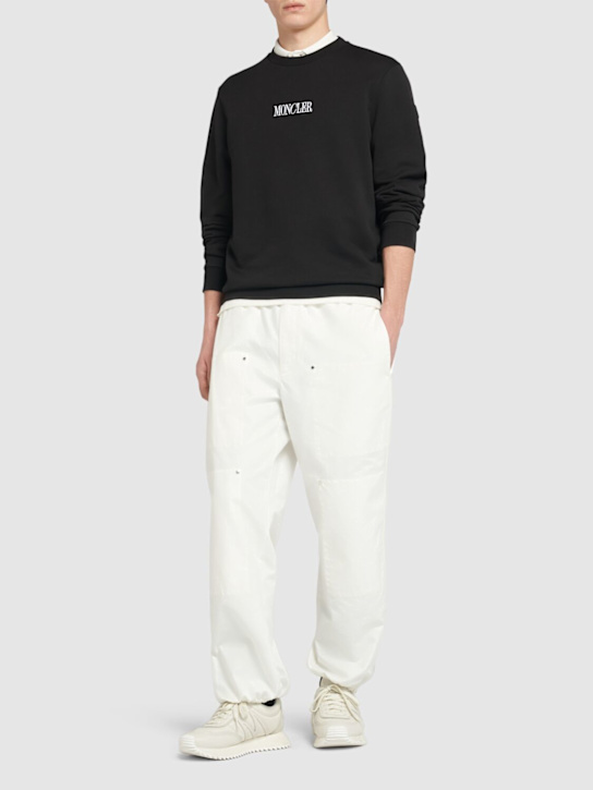 Moncler: Cotton & nylon pants - men_1 | Luisa Via Roma
