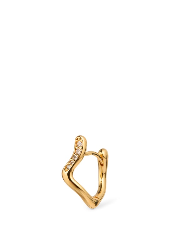 Maria Black: Yasmin 8 mono huggie earring - Gold - women_0 | Luisa Via Roma