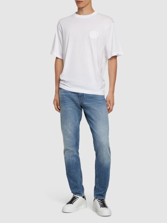 Dolce&Gabbana: T-Shirt aus Baumwolljersey - Optic White - men_1 | Luisa Via Roma