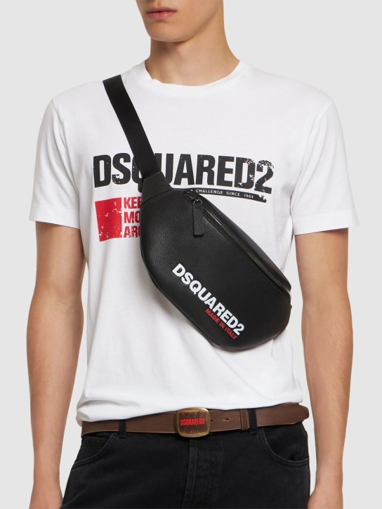 Dsquared2: Bob leather belt bag - men_1 | Luisa Via Roma