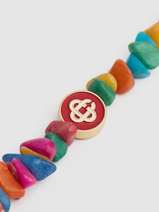 Casablanca: Bracelet Nigerian Pebble Stone Monogram - Multicolore - women_1 | Luisa Via Roma