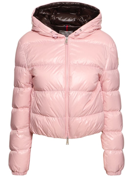 Moncler: Bayard nylon laqué down jacket - Pink - women_0 | Luisa Via Roma