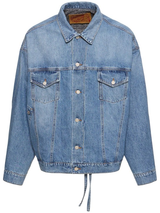 Magliano: Twisted denim jacket - Blue - men_0 | Luisa Via Roma