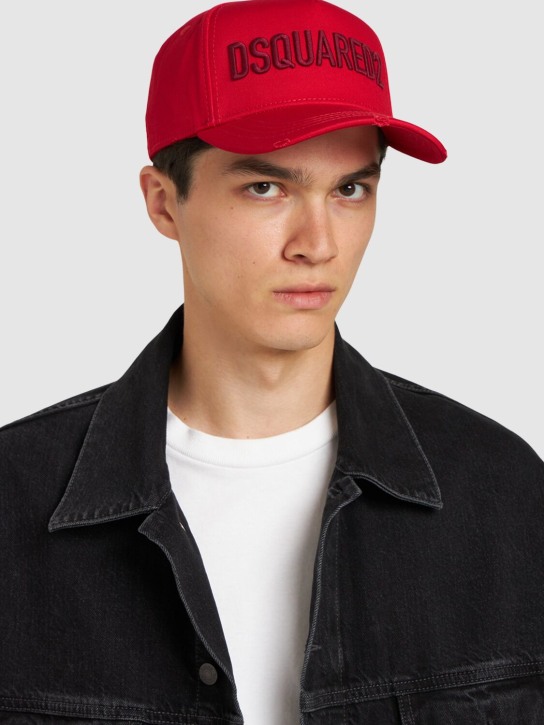 Dsquared2: Technicolor cotton baseball cap - men_1 | Luisa Via Roma