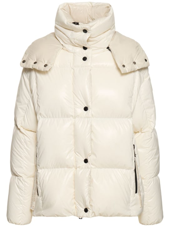 Moncler: Parana nylon laqué down jacket - White - women_0 | Luisa Via Roma