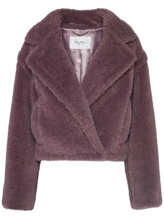 Max Mara: Oggeri teddy short coat - women_0 | Luisa Via Roma