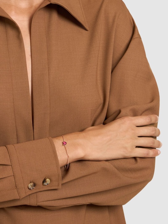 DoDo: 9kt Heart synthetic ruby bracelet - Gold/Fuchsia - women_1 | Luisa Via Roma