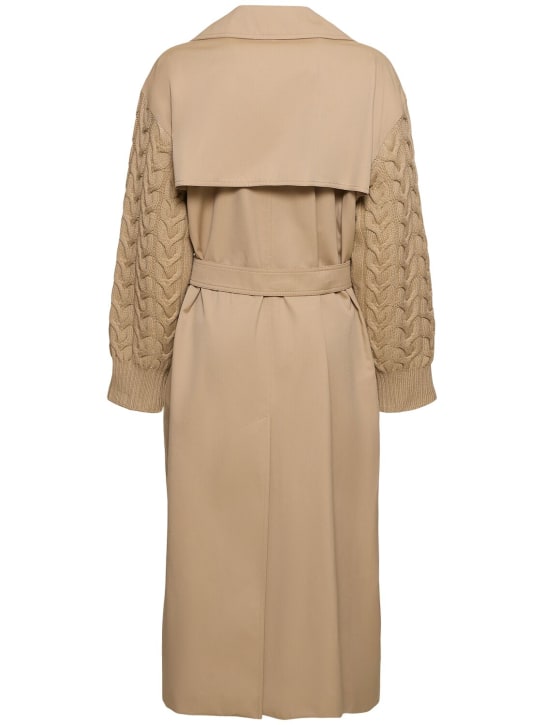 Max Mara: Cappotto lungo Cicladi in maglia di lana e cotone - women_4 | Luisa Via Roma