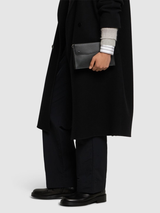 Valextra: Leather belt bag - men_1 | Luisa Via Roma