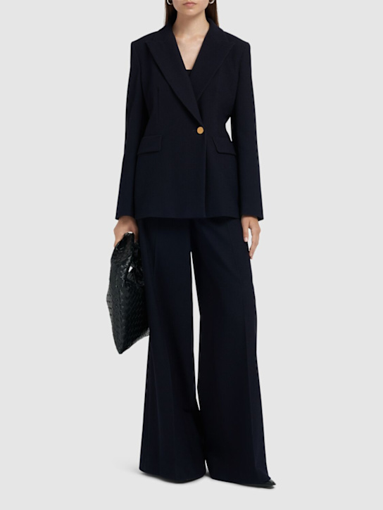 Max Mara: Pagano single breasted wool blend blazer - women_1 | Luisa Via Roma
