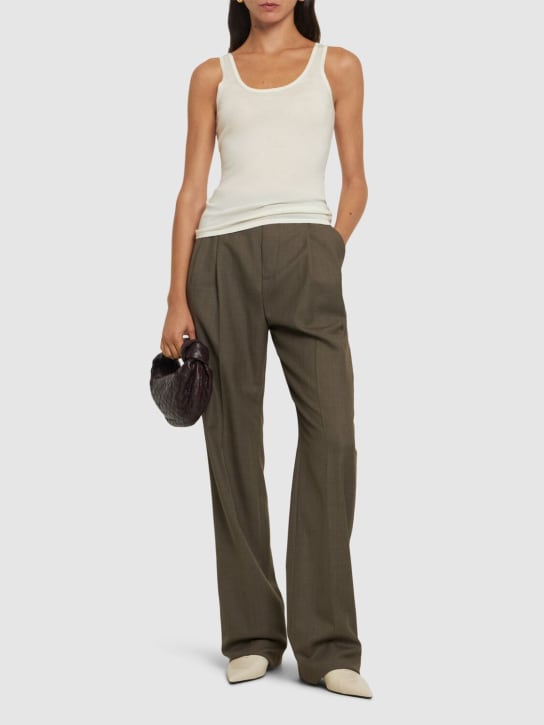 Max Mara: Dinda cashmere knit top - White - women_1 | Luisa Via Roma