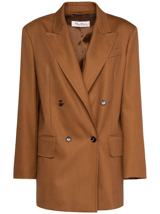 MAXMARA ウールギャバジン ブレザー PAGANO Gabardine wool blazer, ultramarine | 