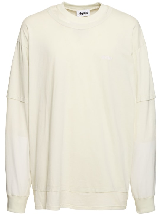 Magliano: Camiseta de algodón - Beige/White - men_0 | Luisa Via Roma